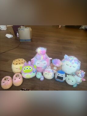 Squishmallows Rainbow Pastel Llama Plush - Pink, Purple, Blue, Yellow